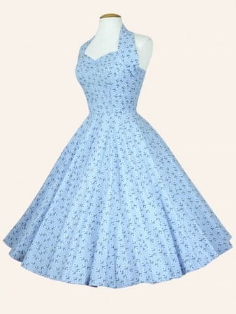 Beautiful Blue Daisy Gingham