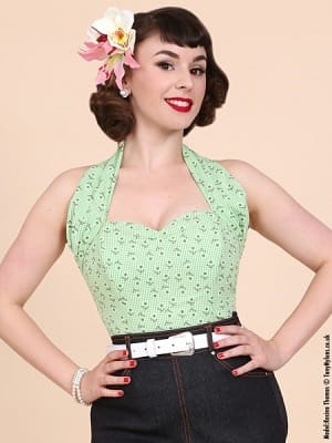 Gorgeous in Green Floral Gingham!