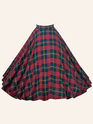 Warm hues of Red in Red Boucle Tartan.