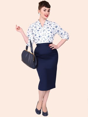 Raglan Blouse June Rose Blue by Vivien of Holloway