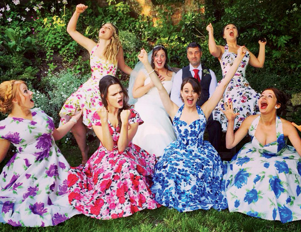Bridesmaids wearing vivien of hollowa