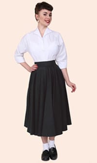 1950s Circle Skirt Grey Flannel