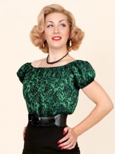 New Green Lace Classic Gypsy Top