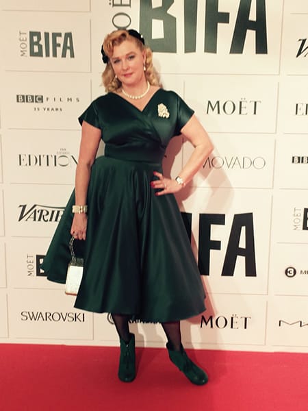 Wearing the Grace Dress on the Red Carpet at the Independent British Film Awards