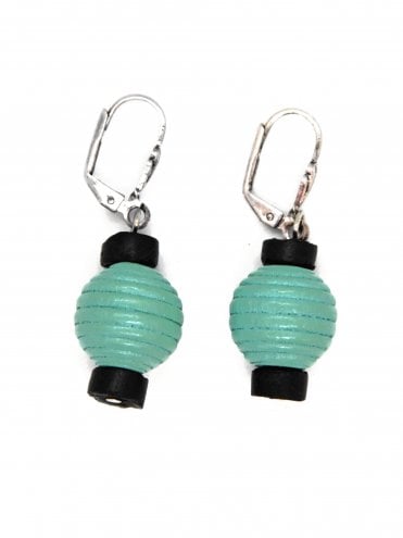 1940s Novelty Lanterns Earrings Green