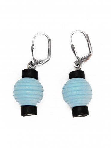 1940s Novelty Lanterns Earrings Pale Blue