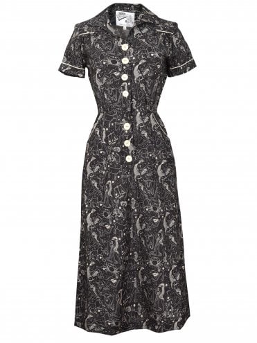 1940s Style Tea Dress Constellations