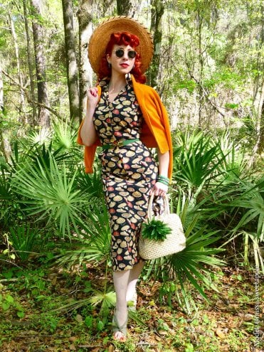 40s-1940s-Vivien-of-Holloway-Best-Vintage-Reproduction-Teadress-Tea-Day-sombrero-mini-Black-Utility-Rockabilly-Pinup