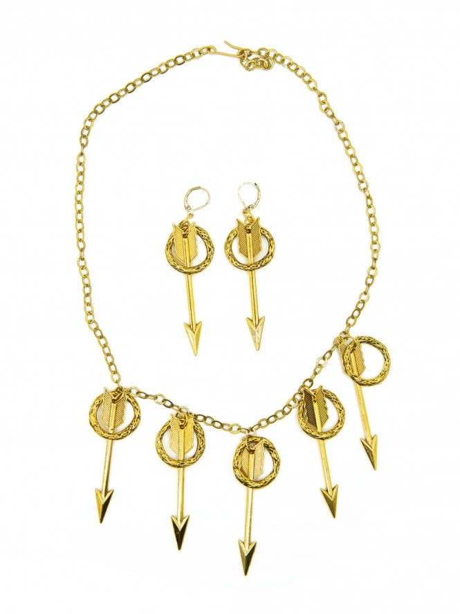 Arrows Golden Necklace Set