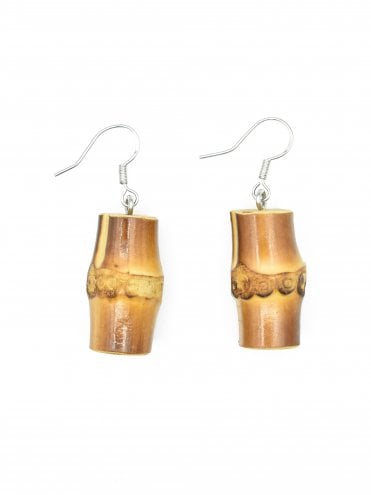 Bamboo Barrel Earrings