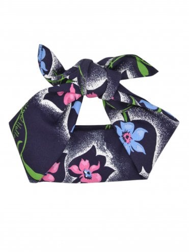 Bandana Floral Spray Blue