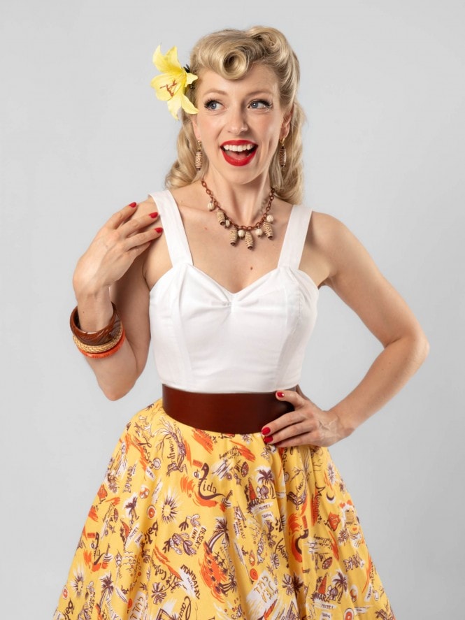 Betty Sun Top Cotton White