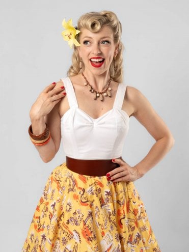 Betty Sun Top Cotton White