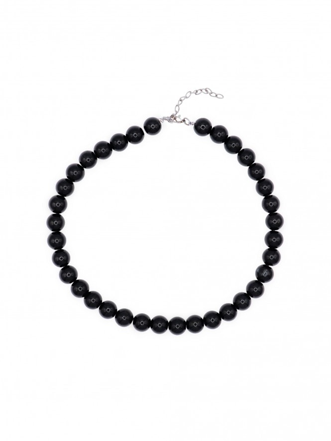 Black Beaded Necklace