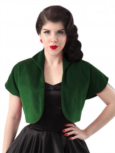 Bolero Bottle Green Velvet