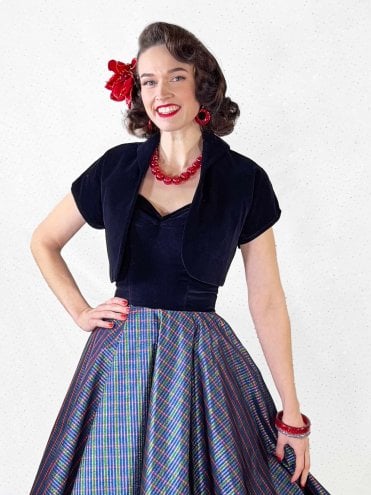 Bolero Navy Velvet
