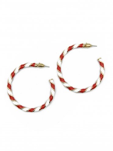 Candy Cane Hoop Earrings