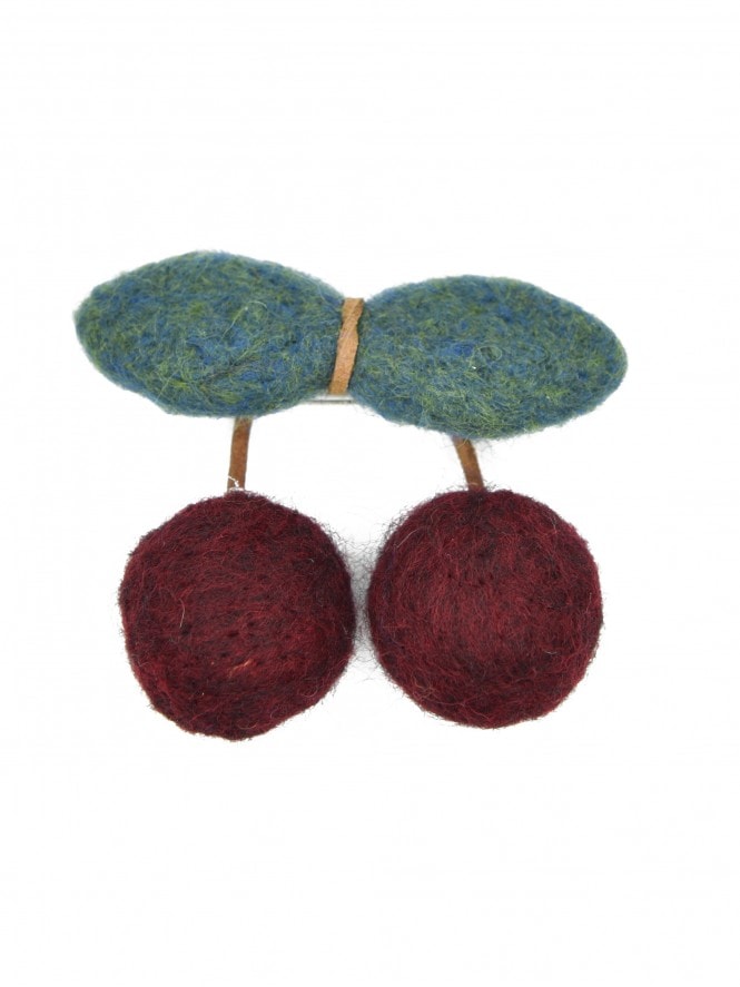 Cherry Felt Brooch