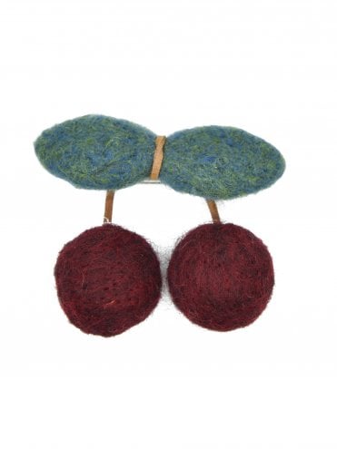Cherry Felt Brooch