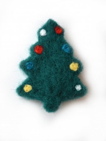 Christmas Tree Felt Brooch