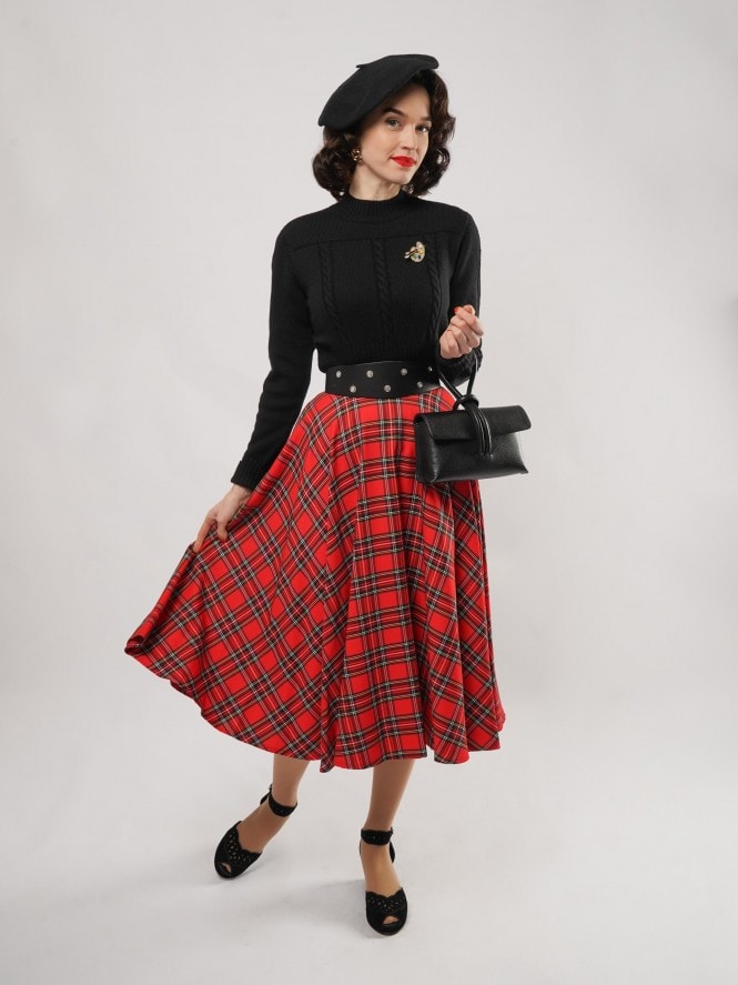 Circle Skirt Red Tartan