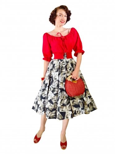 Circle Skirt Silverscreen Charcoal