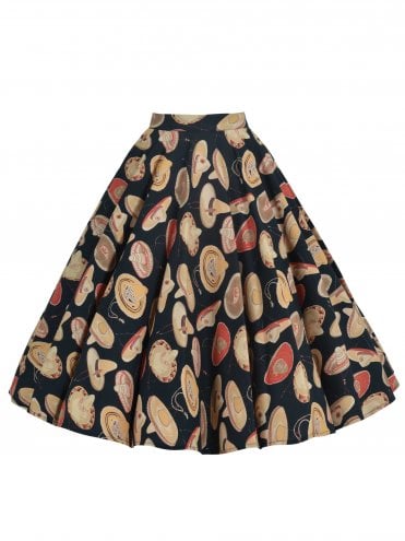 40s-1940s-50s-1950s-Vivien-of-Holloway-Best-Vintage-Reproduction-Swing-Rockabilly-Pinup-Circle-Skirt-Sombrero-Large-black-novelty-mexican-hats