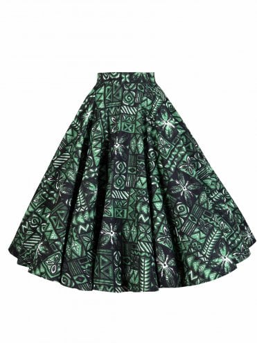 Circle Skirt Tapa Emerald