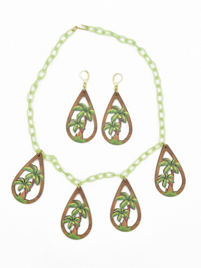 Coconut Tree Necklace Set