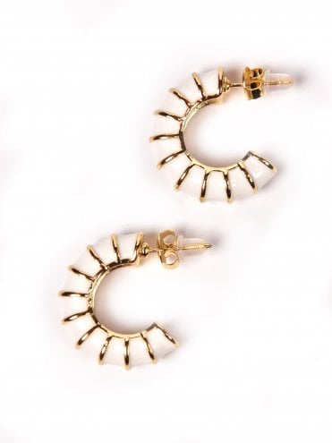 Crescent Earrings Ivory
