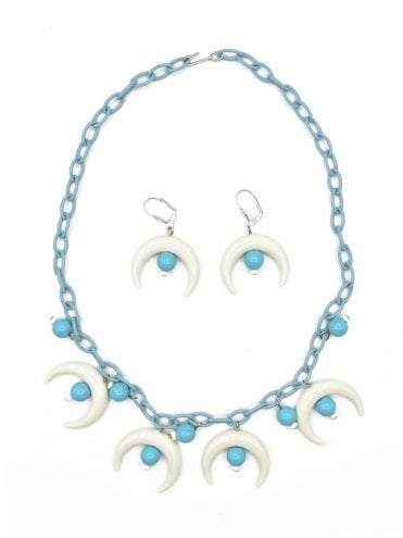 Crescent Moon Necklace Set