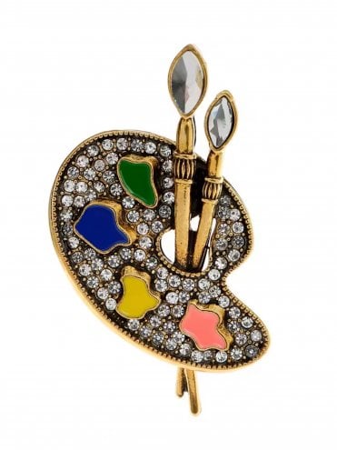 Diamante Artist Brooch