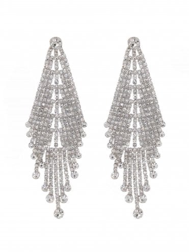 Diamante Chandelier Clip-on Earrings