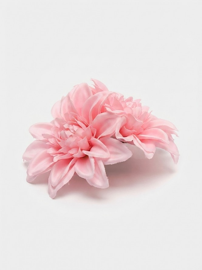 Double Dahlia Pink Hair Clip