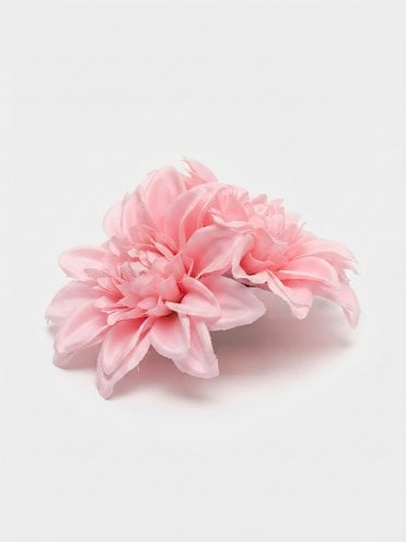 Double Dahlia Pink Hair Clip