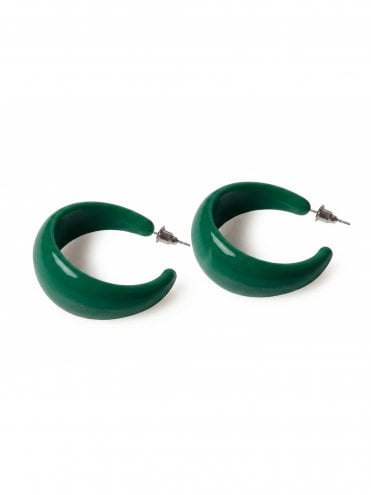 Emerald Hoops Earrings