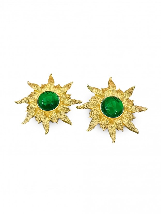 Emerald Sun Earrings