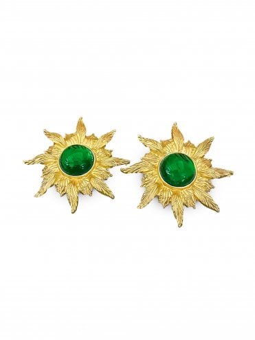 Emerald Sun Earrings