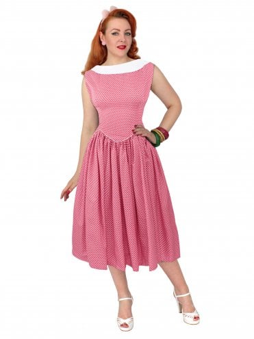 Emma Dress Dot Pink