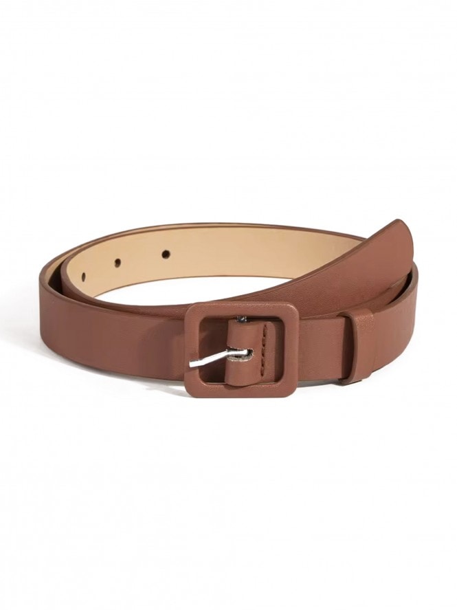 Faux Leather Belt Brown