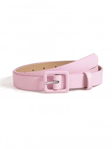 Faux Leather Belt Pink