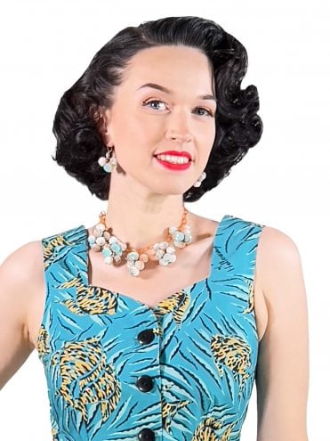Frosted Sky Cluster Necklace Set