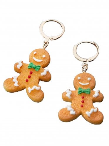 Gingerbread Man Earrings