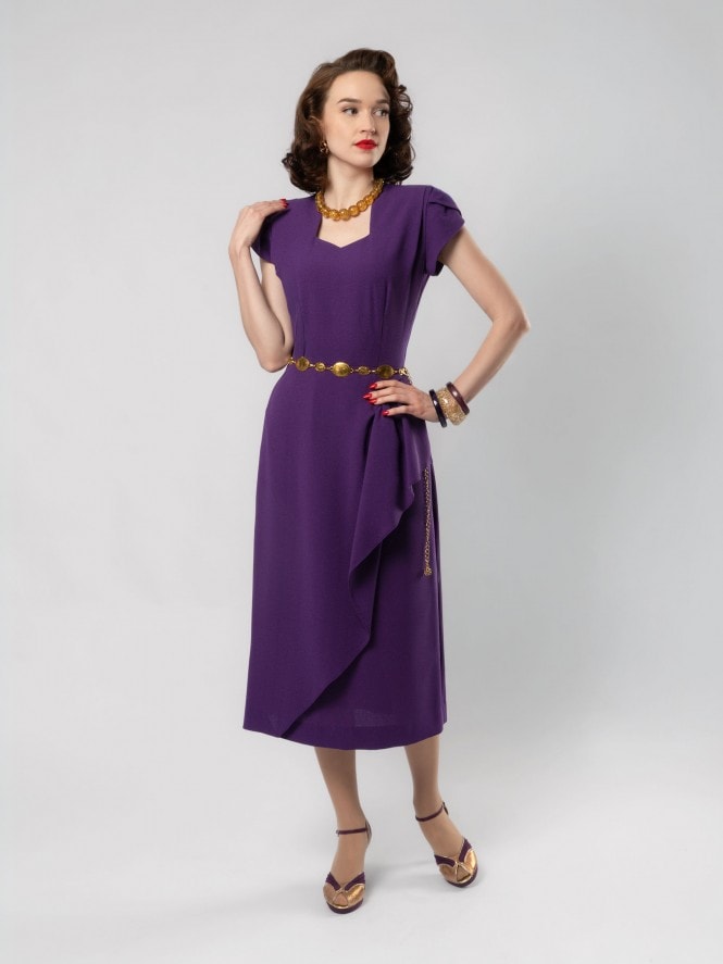 Gloria 1940s Dress Clematis