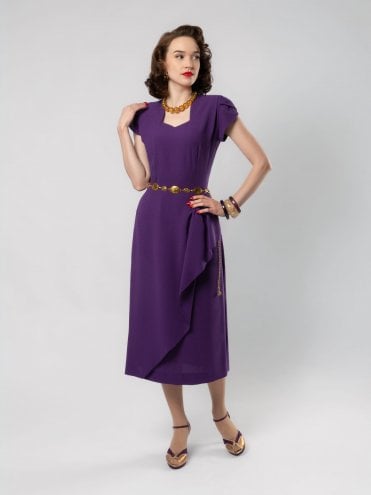 Gloria 1940s Dress Clematis