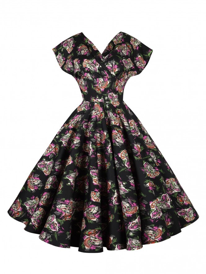 Grace Fan Midnight Dress