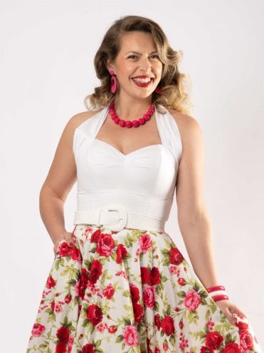 50s-1950s-Vivien-of-Holloway-Best-Vintage-Style-Reproduction-Repro-Halterneck-Top-White-Cotton-Rockabilly-Swing-Pinup