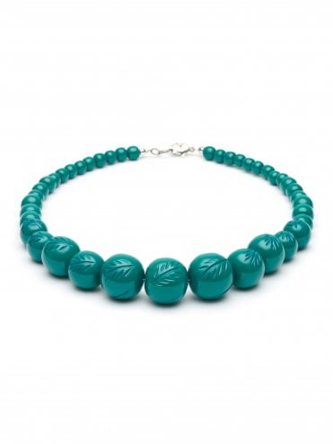Jade Green Heavy Carve Fakelite Beads