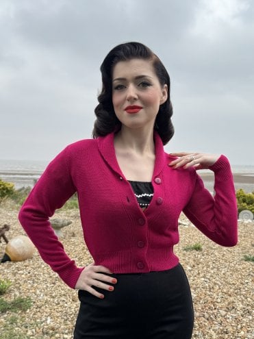 Jenny Cardigan Raspberry