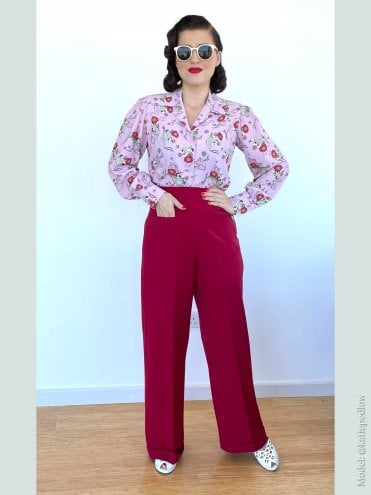 Katharine Trousers Cherry Soft